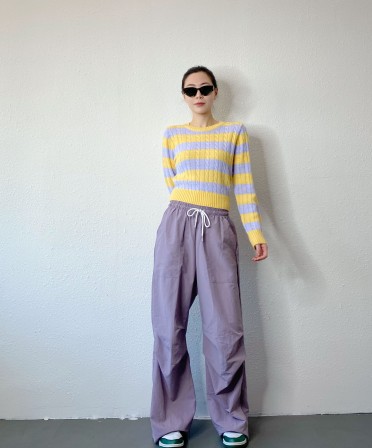 Lavender 3D Track Pants #250130